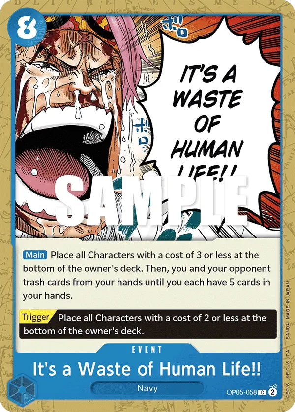 Immagine carta It's A Waste Of Human Life