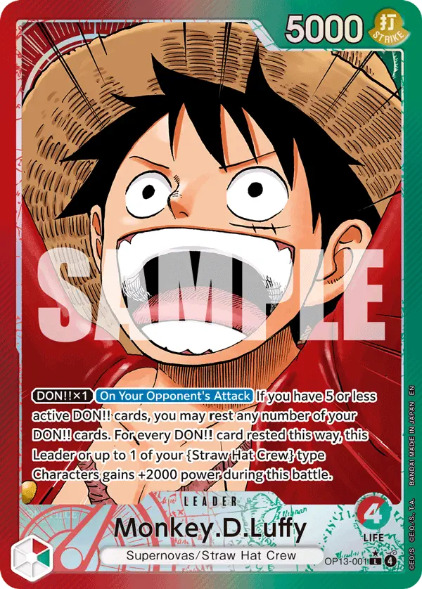 Immagine carta Monkey D Luffy