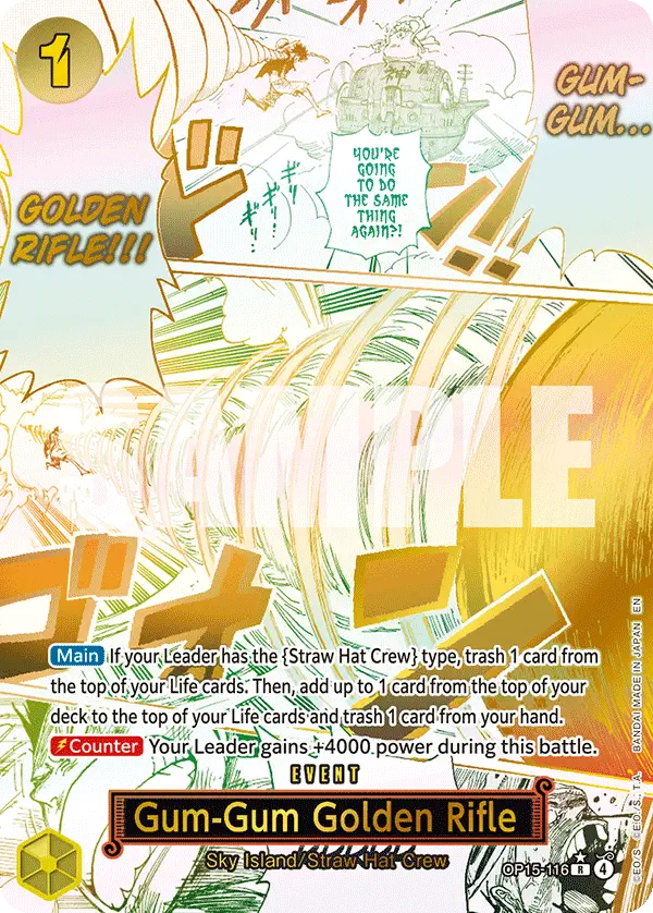 Immagine carta Gum-gum Golden Rifle